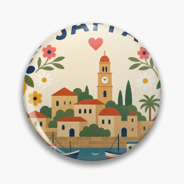 Item preview, Jaffa Israel Travel Souvenir Modern Folk Art designed and sold by VisualArtsOasis.