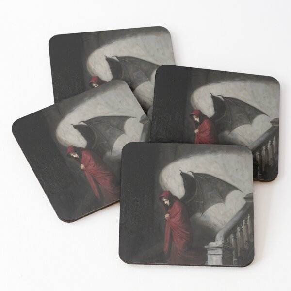 Item preview, Gothic Winged Figure In Red Cloak Painting designed and sold by DarkHolyQueen.