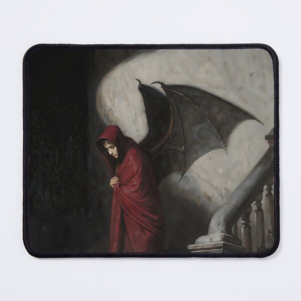 Item preview, Gothic Winged Figure In Red Cloak Painting designed and sold by DarkHolyQueen.