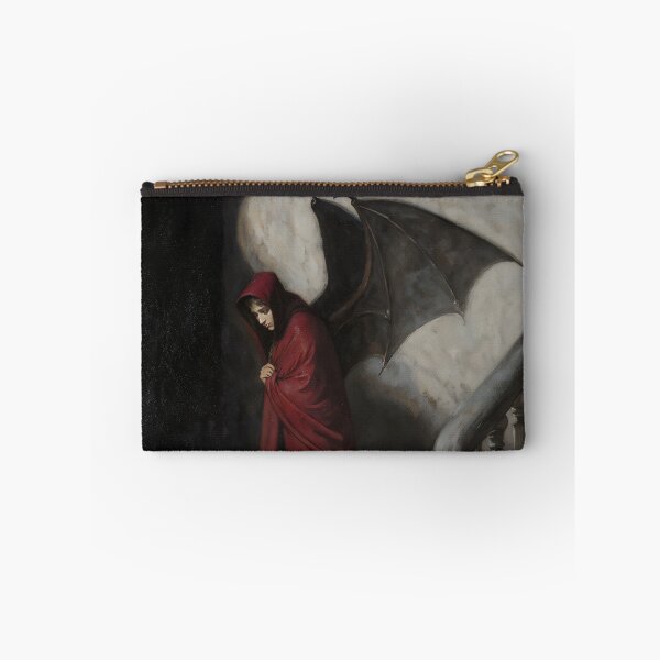 Item preview, Gothic Winged Figure In Red Cloak Painting designed and sold by DarkHolyQueen.
