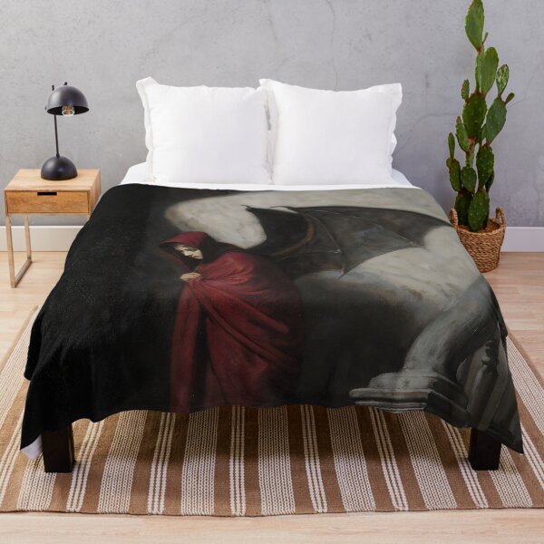 Item preview, Gothic Winged Figure In Red Cloak Painting designed and sold by DarkHolyQueen.