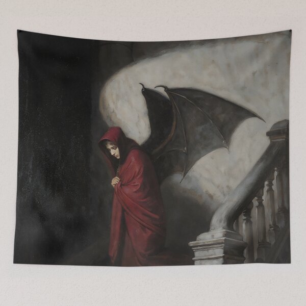 Item preview, Gothic Winged Figure In Red Cloak Painting designed and sold by DarkHolyQueen.