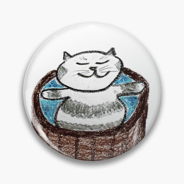 Item preview, Cute Cat in Hot Tub Jacuzzi Crayon Art designed and sold by MagicYana.