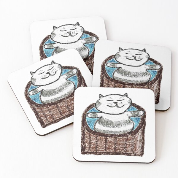 Item preview, Cute Cat in Hot Tub Jacuzzi Crayon Art designed and sold by MagicYana.