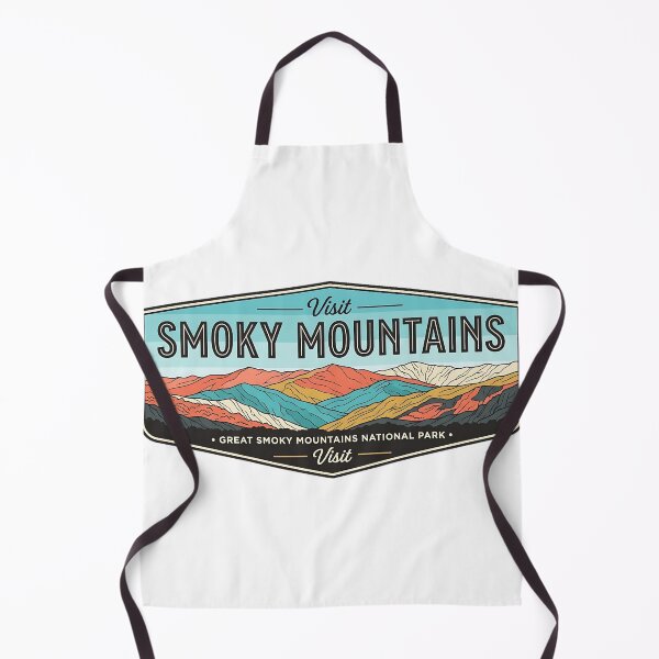 Item preview, Smoky Mountains Summer Panorama Dagger Shield Sticker designed and sold by DetourDgn.