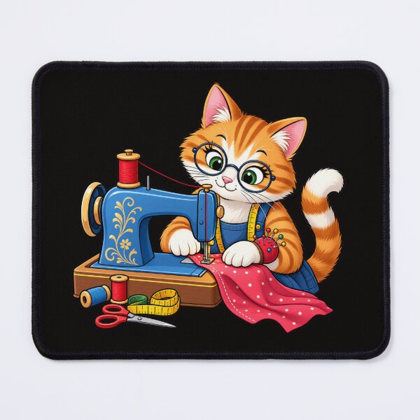 Item preview, Whiskers at the Sewing Machine designed and sold by Tadeusz1.