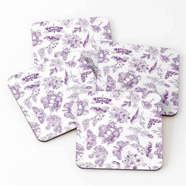 Item preview, Hand Drawn Victorian Garden in Dark Purple designed and sold by KSimpson838.