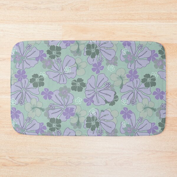 Item preview, Vintage Pua Aloalo - Purple on Blue designed and sold by Hānau Hou.