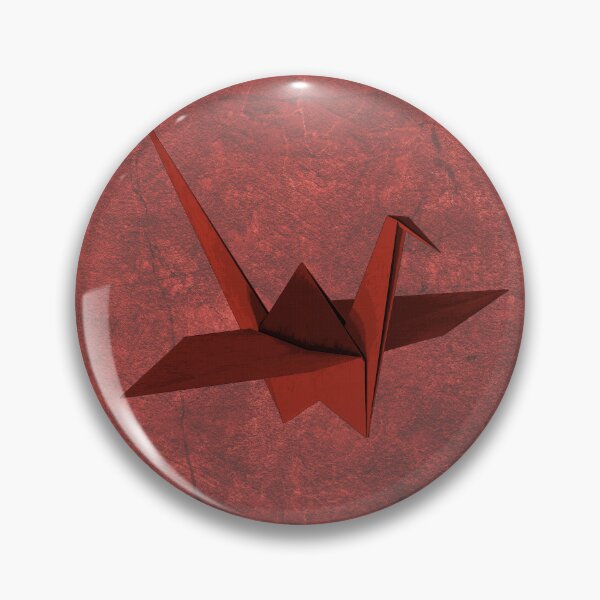 Item preview, Red Folded Paper Crane Origami Bird Sculpture designed and sold by Ghoul Enterprises.