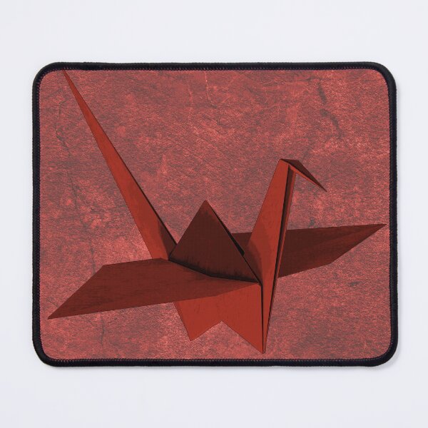 Item preview, Red Folded Paper Crane Origami Bird Sculpture designed and sold by Ghoul Enterprises.