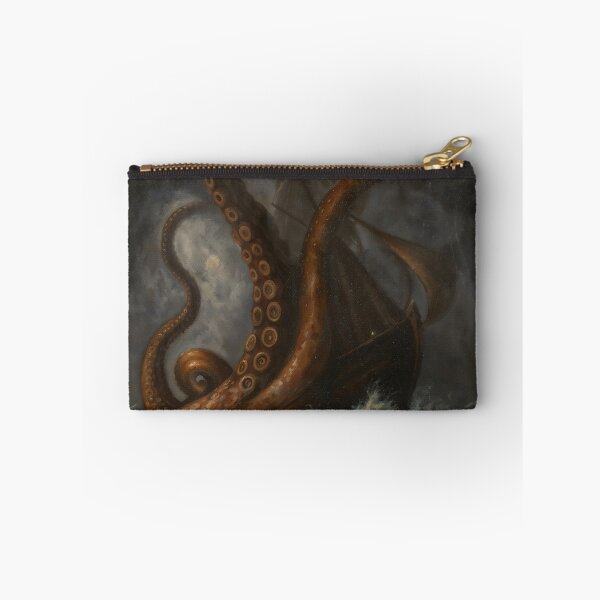Item preview, Gothic Kraken Attacking Ship Sea Monster Painting designed and sold by DarkHolyQueen.