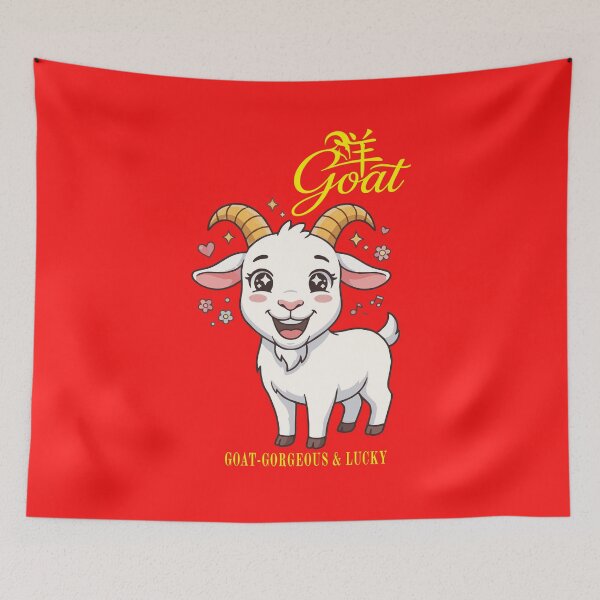 Item preview, Cute Kawaii Goat 2027 Chinese Zodiac Lucky Sheep Anime designed and sold by taogiauco.