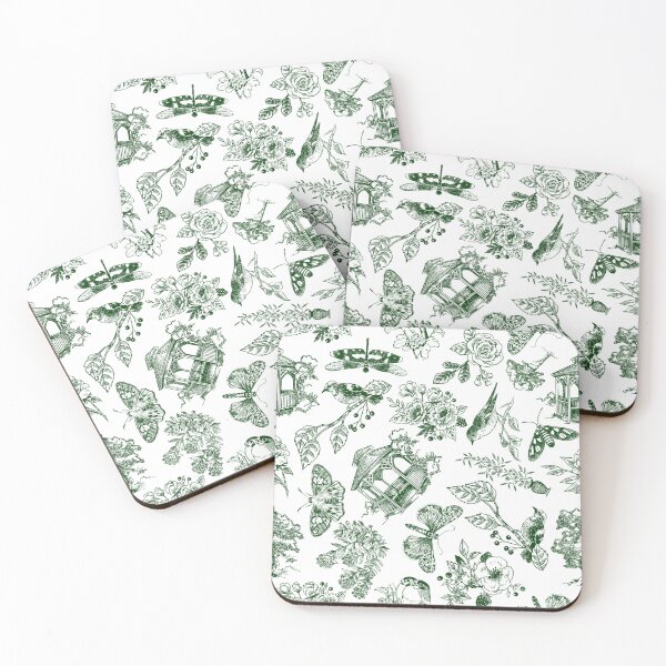 Item preview, Hand Drawn Victorian Garden in Dark Green designed and sold by KSimpson838.