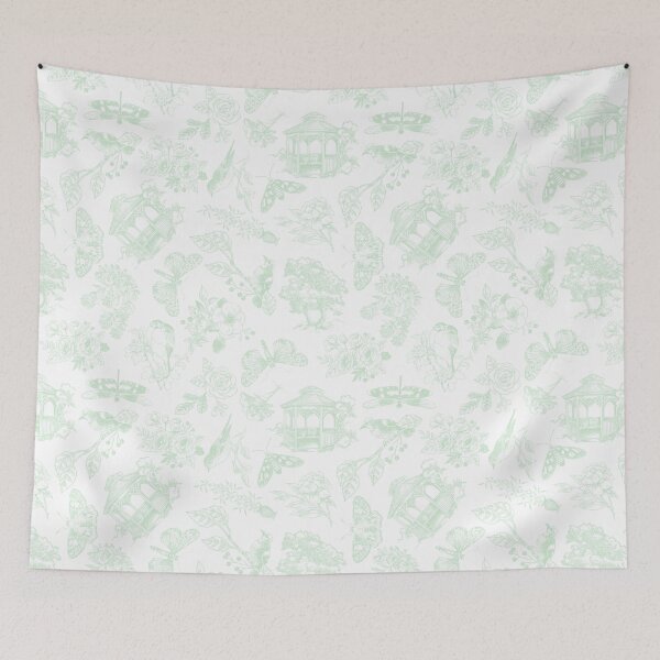 Item preview, Hand Drawn Victorian Garden in Light Green designed and sold by KSimpson838.