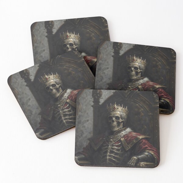 Item preview, Gothic Skeleton King On Skulled Throne Painting designed and sold by DarkHolyQueen.
