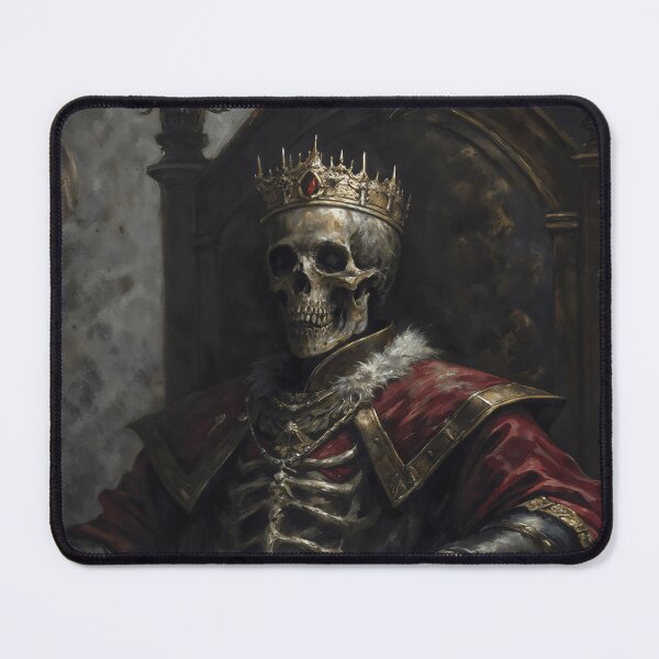 Item preview, Gothic Skeleton King On Skulled Throne Painting designed and sold by DarkHolyQueen.