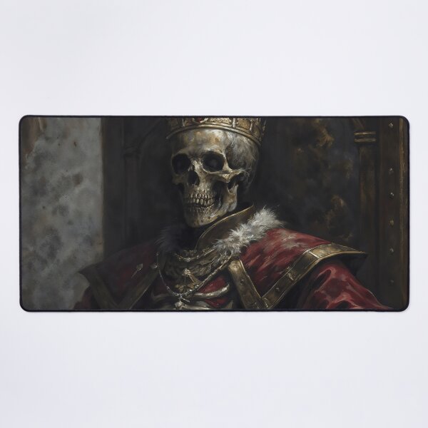 Item preview, Gothic Skeleton King On Skulled Throne Painting designed and sold by DarkHolyQueen.