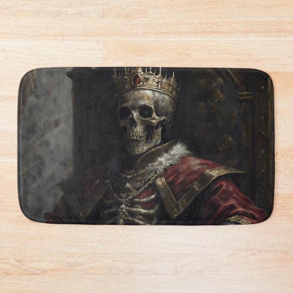 Item preview, Gothic Skeleton King On Skulled Throne Painting designed and sold by DarkHolyQueen.