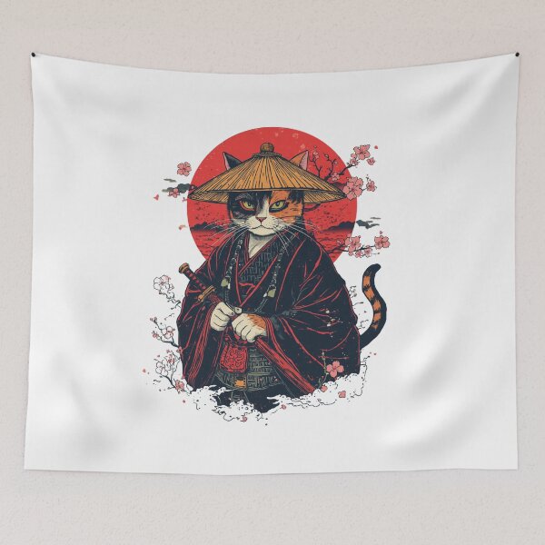 Item preview, Samurai Cat Japanese Warrior designed and sold by muhammadkhafidh.