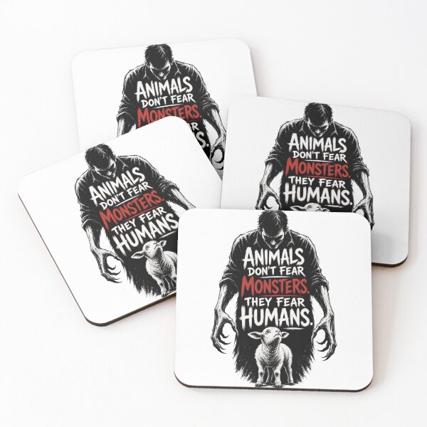 Item preview, Animals Don’t Fear Monsters | Vegan Animal Rights Design designed and sold by KortsaCrea.