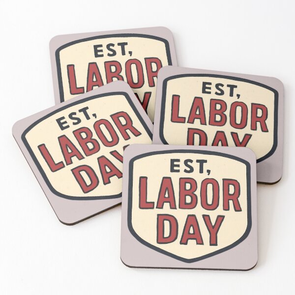 Item preview, Est. Labor Day - Vintage Union Label Badge Design designed and sold by trendplusco.