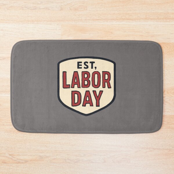 Item preview, Est. Labor Day - Vintage Union Label Badge Design designed and sold by trendplusco.