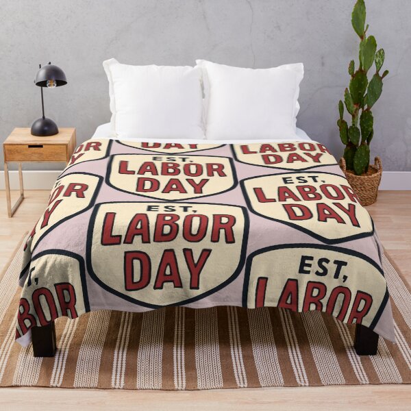 Item preview, Est. Labor Day - Vintage Union Label Badge Design designed and sold by trendplusco.