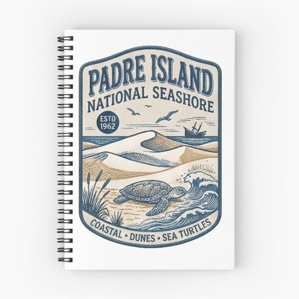 Item preview, Padre Island National Seashore Vintage Patch Retro Texas Coast Sea Turtle Art designed and sold by LittleArij.