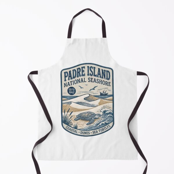 Item preview, Padre Island National Seashore Vintage Patch Retro Texas Coast Sea Turtle Art designed and sold by LittleArij.