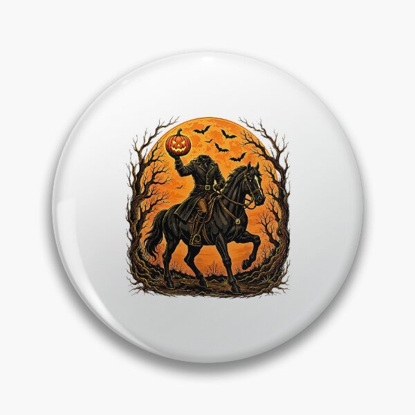 Artikelvorschau, Kopfloser Reiter, Kürbisreiter, gruseliges Halloween-Gothic-Design entworfen und verkauft von Rahamkshop.
