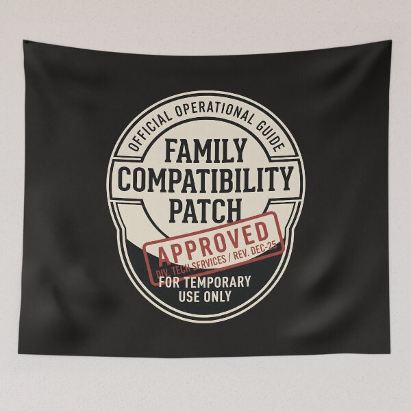 Item preview, Family Compatibility Patch Funny Tech Humor Badge designed and sold by SplashTastic.