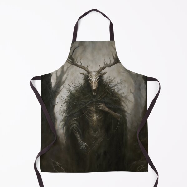 Item preview, Gothic Deer Skull Forest Spirit Wendigo Painting designed and sold by DarkHolyQueen.
