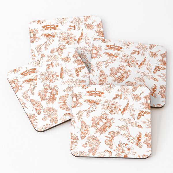 Item preview, Hand Drawn Victorian Garden in Dark Orange  designed and sold by KSimpson838.