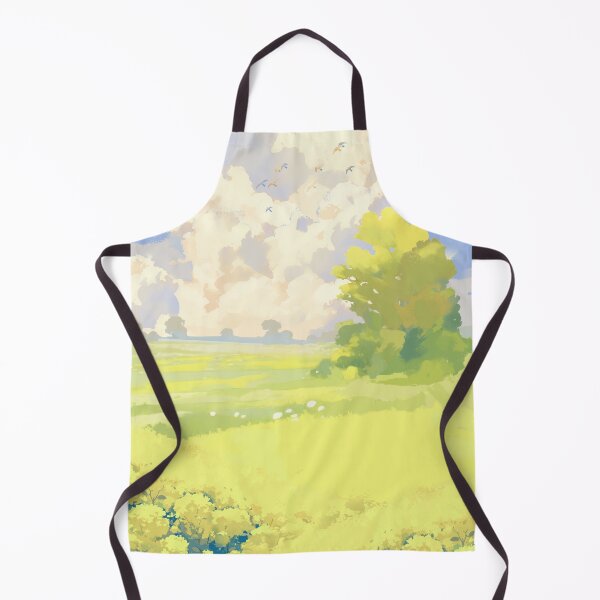 Item preview, Bright Anime Summer Meadow Watercolor Landscape Background designed and sold by Rehnair.