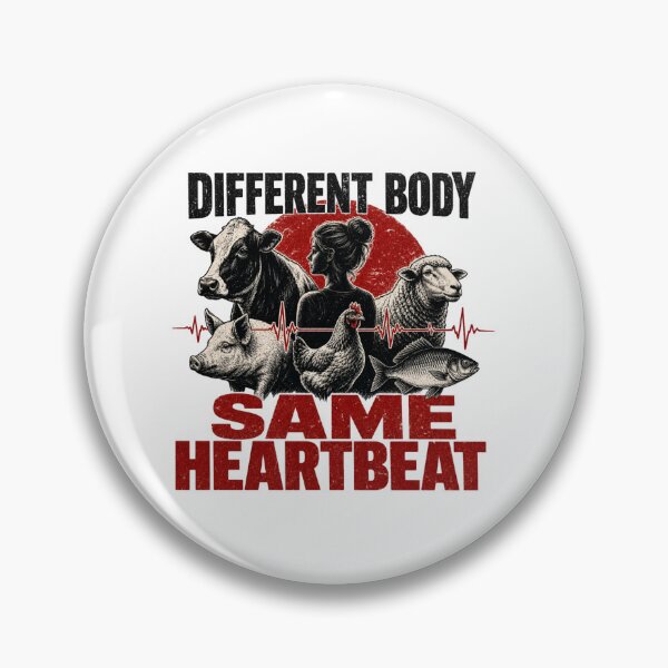 Item preview, Different Body, Same Heartbeat | Vegan Animal Rights Design designed and sold by KortsaCrea.