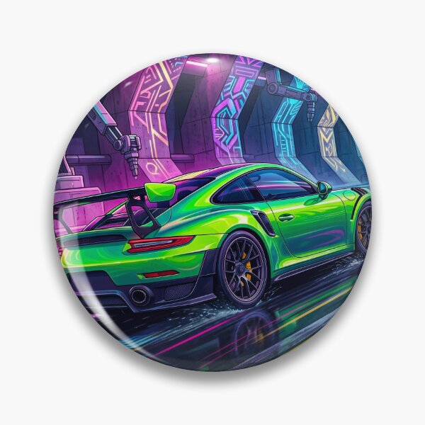 Item preview, Neon Green Rear Engine Track Beast Cyberpunk Tunnel Blueprint designed and sold by RevUpDesign.