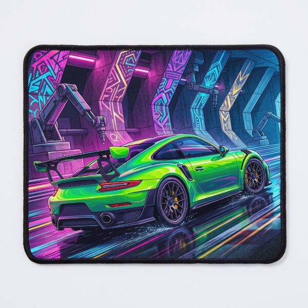 Item preview, Neon Green Rear Engine Track Beast Cyberpunk Tunnel Blueprint designed and sold by RevUpDesign.