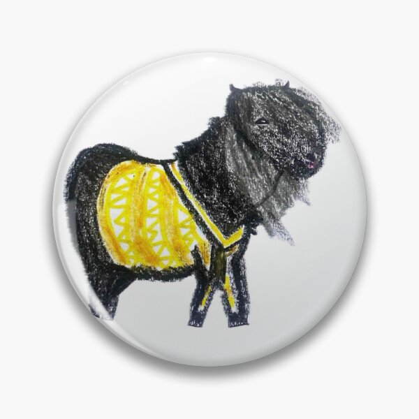 Item preview, Black Shetland Pony in a Sweater Art designed and sold by MagicYana.