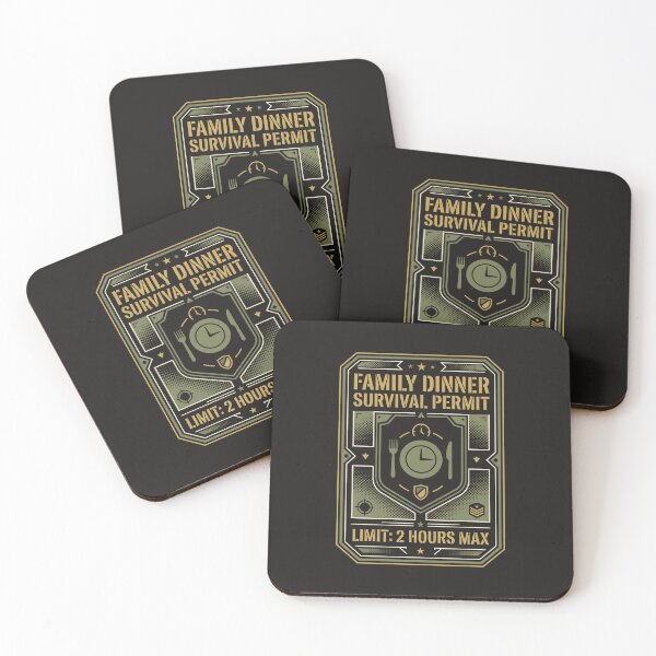 Item preview, Family Dinner Survival Permit Military Style Humor designed and sold by SplashTastic.