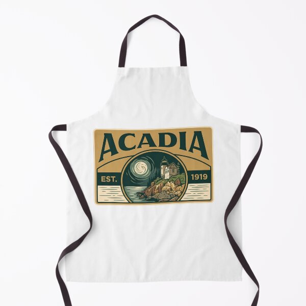 Artikelvorschau, Vintage-Aufnäher „Acadia“ – Retro-Motiv: Leuchtturm an der Küste von Maine, Nachthimmel, Wander-Souvenir entworfen und verkauft von LittleArij.