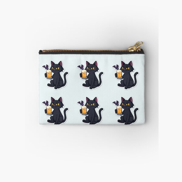 Item preview, Black Vampire Cat Drinking a Cold Beer designed and sold by MargaretPolanco.
