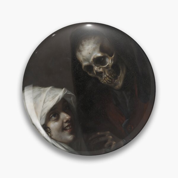 Item preview, Gothic Death And Maiden With Flowers Painting designed and sold by DarkHolyQueen.