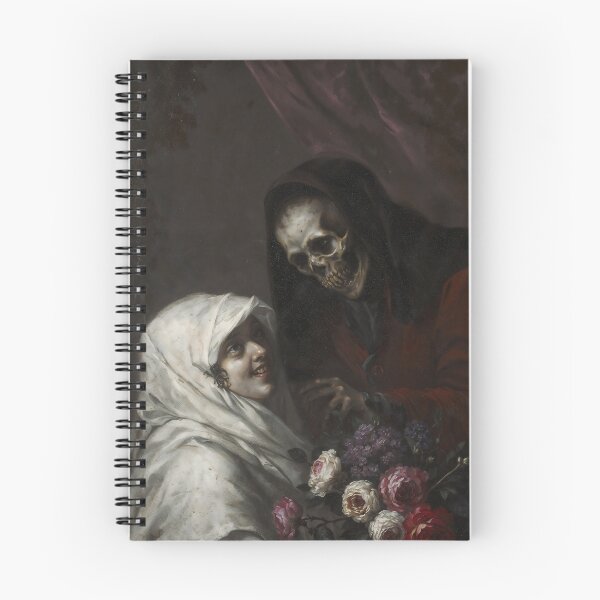 Item preview, Gothic Death And Maiden With Flowers Painting designed and sold by DarkHolyQueen.