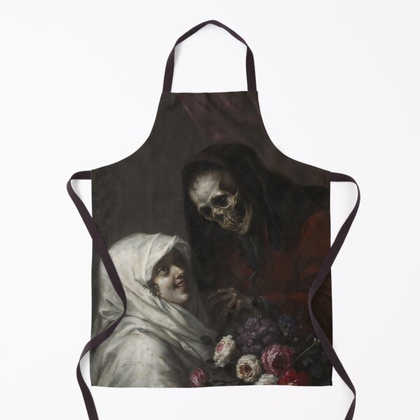 Item preview, Gothic Death And Maiden With Flowers Painting designed and sold by DarkHolyQueen.