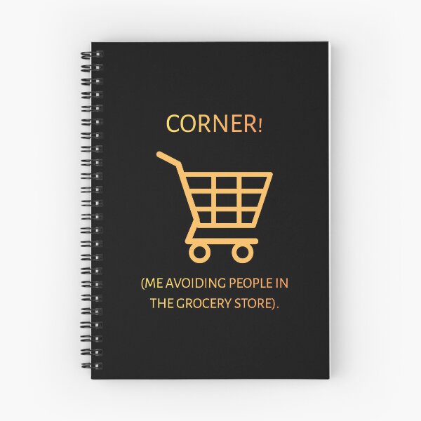 Item preview, Corner Avoiding People Grocery Store Funny Parody designed and sold by Mircea786.