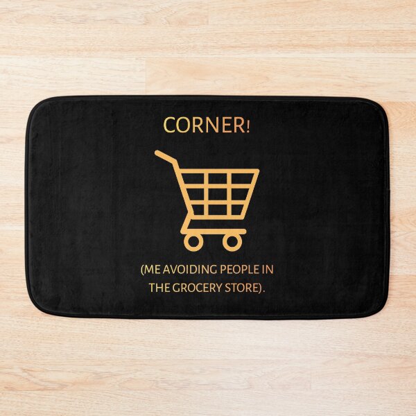 Item preview, Corner Avoiding People Grocery Store Funny Parody designed and sold by Mircea786.