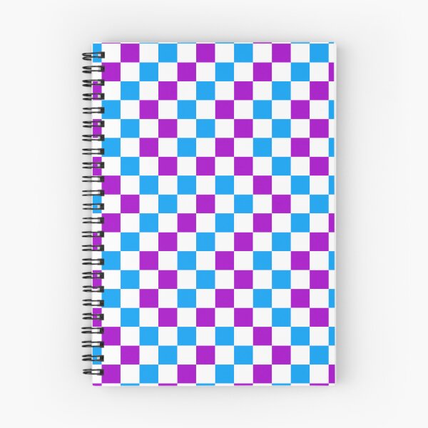Item preview, Blue And Purple Checkered Design White  designed and sold by PatternTitan.