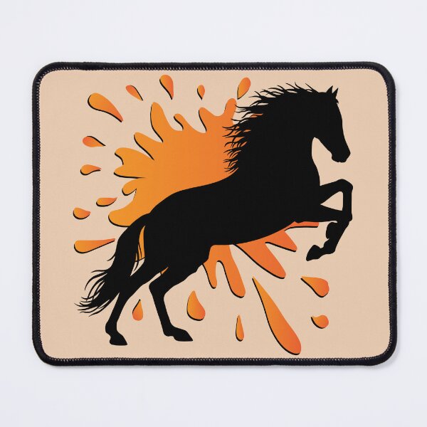 Item preview, A silhouette of a rearing Arabian horse designed and sold by Cheval-de-coeur.