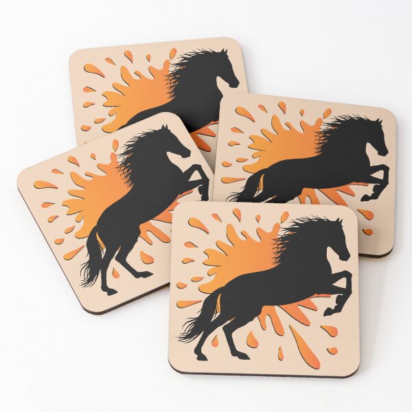 Item preview, A silhouette of a rearing Arabian horse designed and sold by Cheval-de-coeur.