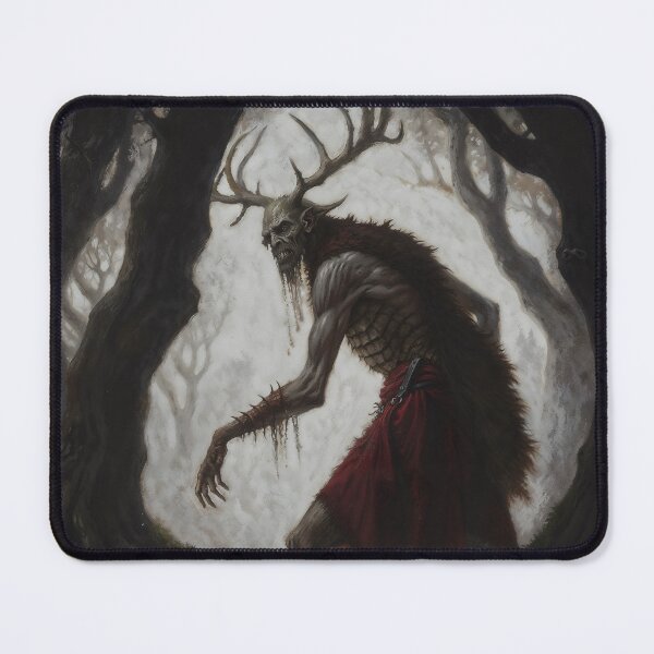 Item preview, Gothic Horned Forest Demon Wendigo Painting designed and sold by DarkHolyQueen.